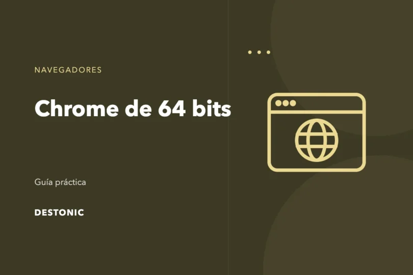 Ilustración editorial de Chrome de 64 bits